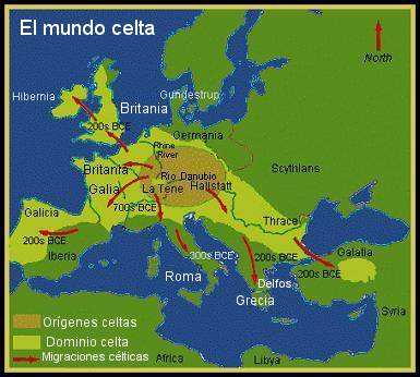 Resultado de imagen para ubicación de los celtas
